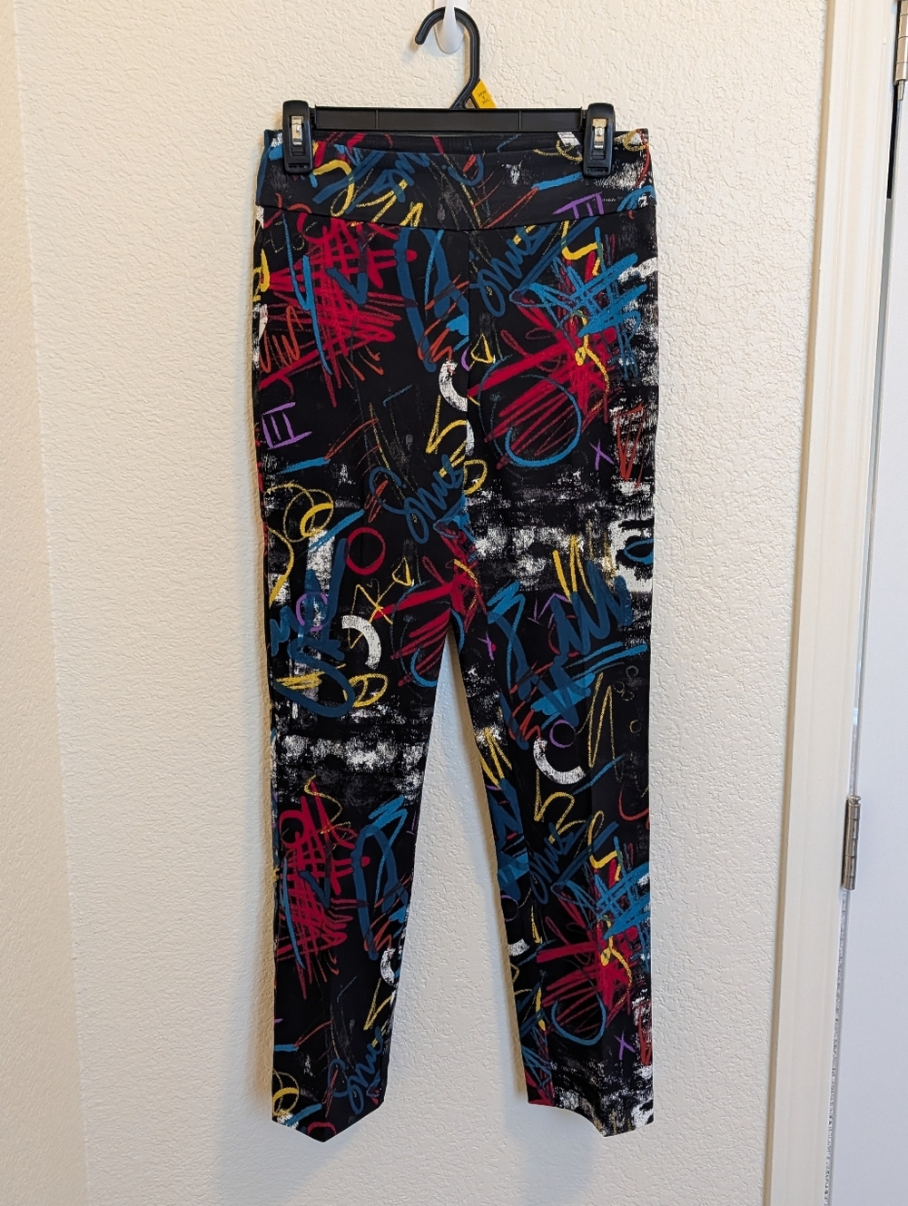 Joseph Ribkoff Abstract Print Pants Women's Size 6 Laggenlook Art To Wear 213696